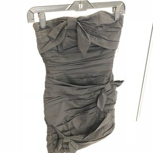 Express black bow tube top dress